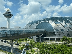 Changi Airport terminal in Singapore